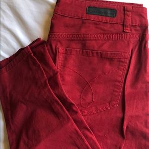 Calvin Klein red jeggings. Size 6 (28)
